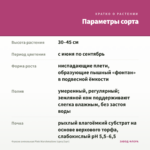 Фуксия ампельная Pink Marshmallow (срез/3шт) — параметры сорта