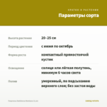 Георгины Dahlinova Montana (0,1л) — параметры сорта
