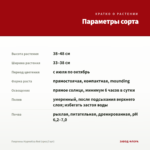 Георгины Hypnotica Red (срез/3 шт) — параметры сорта