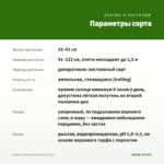 Ипомея батат Green Heart (0,1л) — параметры сорта