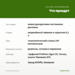 Колеус Serenade (0,1л) — что приедет