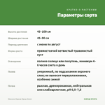 Мелисса Оранж Фреш (0,1л) — параметры сорта