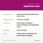 Петуния Cascadias Pitaya (срезы/5шт) — параметры сорта