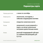 Петуния Tumbelina Diana (срезы/5шт) — параметры сорта