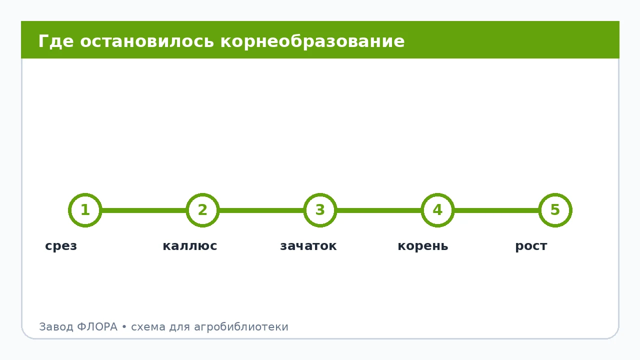 Где остановилось корнеобразование